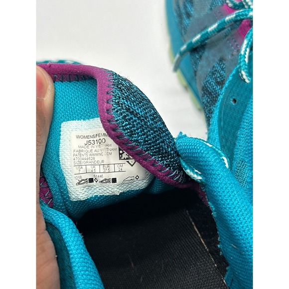 Merrell Trail Running Shoes Women's Size 7 J53100 QForm2 Vibram Teal Purple - Picture 8 of 9